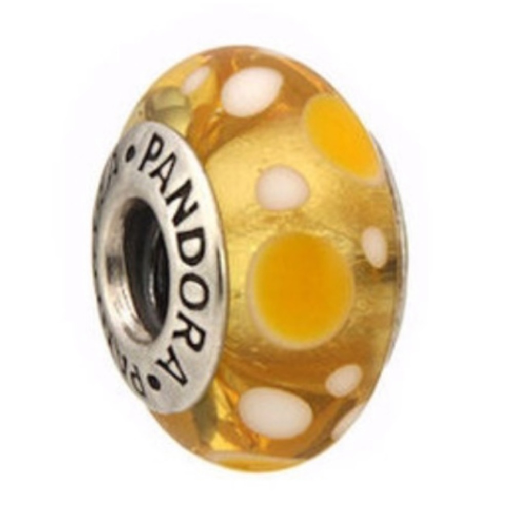 Yellow Bubble Pandora Charm